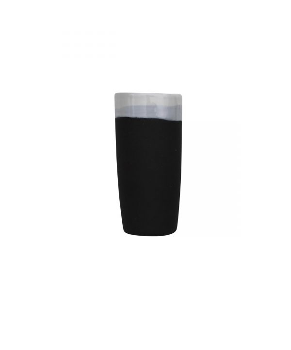 Curves tall black cup / vase